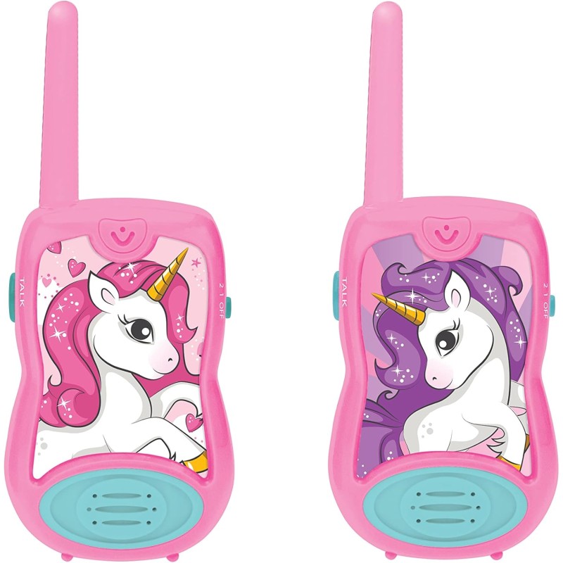 Lexibook - Unicorno Walkie-talkie Clip da cintura Batteria, Rosa, TW12UNI