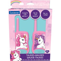 Lexibook - Unicorno Walkie-talkie Clip da cintura Batteria, Rosa, TW12UNI