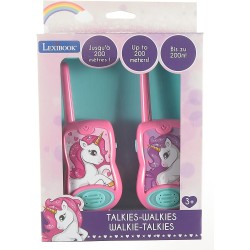 Lexibook - Unicorno Walkie-talkie Clip da cintura Batteria, Rosa, TW12UNI