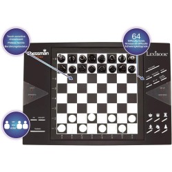 Lexibook Chessman Elite, Gioco, Computer di Scacchi interattivo, 64 Livelli di difficoltÃ , LED, Alimentato a Batteria o Adattat