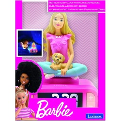 Lexibook, Barbie, Sveglia notturna, Suoni e melodie, Schermo LCD retroilluminato, Luminoso, Snooze, Rosa, RL800BB