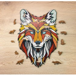 EWA Eco-Wood-Art - Scatola di legno Fuchs L - Puzzle in legno colorato per ragazzi e adulti - Kit fai da te, montaggio fai da te