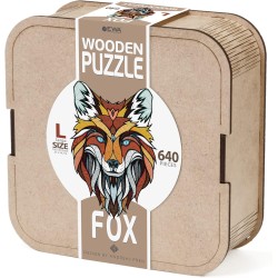 EWA Eco-Wood-Art - Scatola di legno Fuchs L - Puzzle in legno colorato per ragazzi e adulti - Kit fai da te, montaggio fai da te