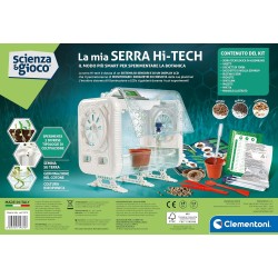 Clementoni - La Mia Serra High-Tech Scienza Lab-Laboratorio Botanica Tecnologica, Gioco Scientifico 8 Anni, Esperimenti, Piante 