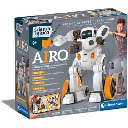 Clementoni Robot - AIRO - Artificial Intelligence Scienza e Gioco Robotics, Telecomandato con App, Programmabile, Tecnologia AI,