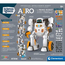 Clementoni Robot - AIRO - Artificial Intelligence Scienza e Gioco Robotics, Telecomandato con App, Programmabile, Tecnologia AI,