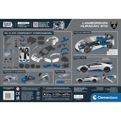 Clementoni - Scienza Build Huracan STO-Set Costruzioni Bambini, Modello Lamborghini, Laboratorio Meccanica Auto Sportiva, Gioco 