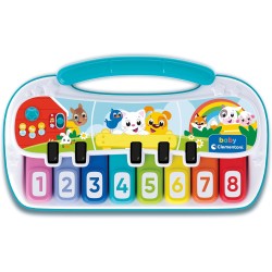 Clementoni - Baby Animali-Pianola Bambini Prime Note, Gioco 18 Mesi, Tastiera Elettronica Interattiva, Strumento Musicale Prima 