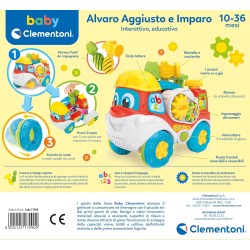 Clementoni - 17990 - Baby Alvaro Aggiusto e Imparo-Camion Attrezzi, Gioco Bambini 10 Mesi Meccaniche, Centro attivitÃ  Educativo