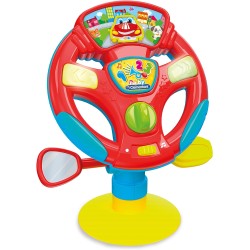 Clementoni - Volante Giocattolo per Bambini, Gira E Guida Volante AttivitÃ  - Regalo Interattivo con Luci e Suoni, Gioco con Ven