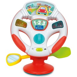 Clementoni - Volante Giocattolo per Bambini, Gira E Guida Volante AttivitÃ  - Regalo Interattivo con Luci e Suoni, Gioco con Ven