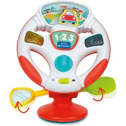 Clementoni - Volante Giocattolo per Bambini, Gira E Guida Volante AttivitÃ  - Regalo Interattivo con Luci e Suoni, Gioco con Ven