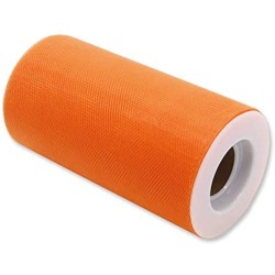 Rotolo Tulle 12,5 cm x 25 mt Arancio, DI85043