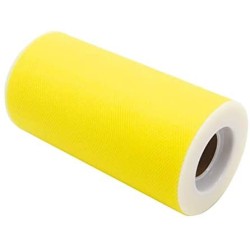 Rotolo Tulle 12,5 cm x 25 mt Giallo, DI85073