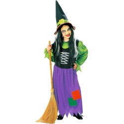 Widmann - Witch Costume da Strega per Bambini 140 cm (8/10 anni), 38577