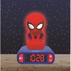 Sveglia digitale Spider-Man per Bambini con Luce Notturna Snooze e Suoni, Orologio per Bambini, Spiderman Luminoso Marvel Superh