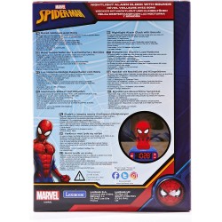 Sveglia digitale Spider-Man per Bambini con Luce Notturna Snooze e Suoni, Orologio per Bambini, Spiderman Luminoso Marvel Superh