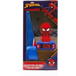 Sveglia digitale Spider-Man per Bambini con Luce Notturna Snooze e Suoni, Orologio per Bambini, Spiderman Luminoso Marvel Superh