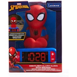 Sveglia digitale Spider-Man per Bambini con Luce Notturna Snooze e Suoni, Orologio per Bambini, Spiderman Luminoso Marvel Superh