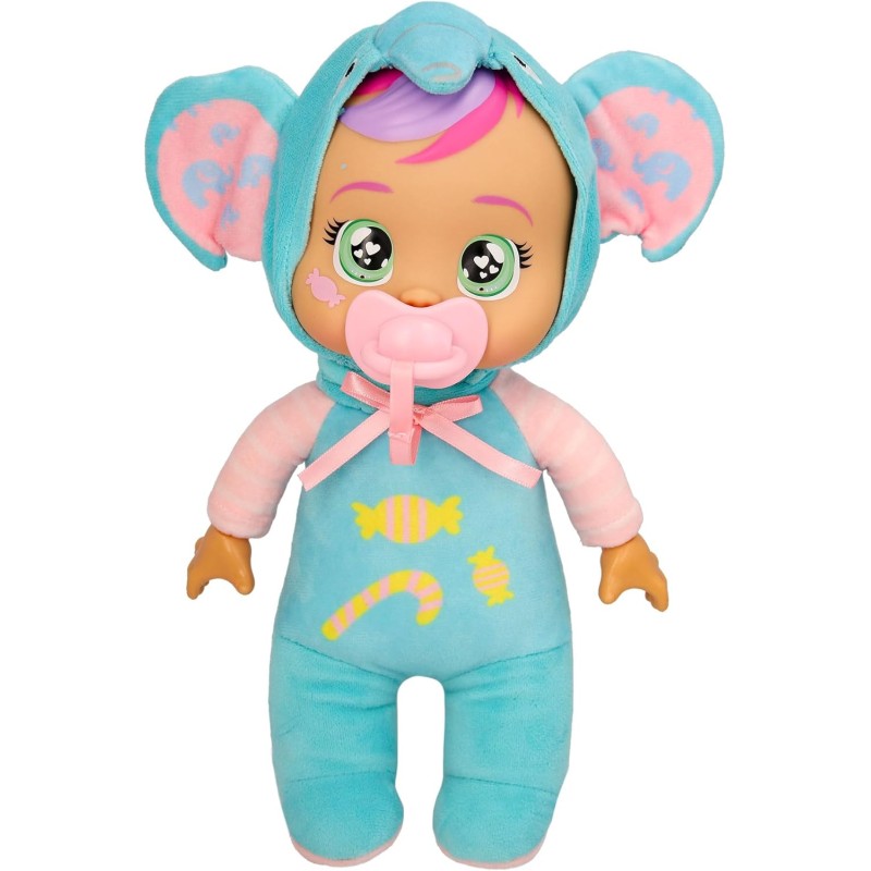 Imc Toys - Cry Babies Tiny Cuddles Day Care Ellie, Bambola BebÃ¨, Bambola di Peluche Vestita con un Pigiama della linea Day Care