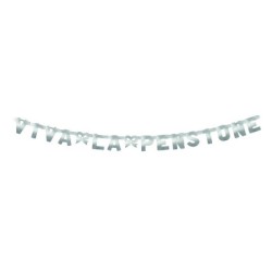 Festone Viva La Pensione 240x15 Cm Metallizzato XL, Colore Argento, 1pz, 5IT29058