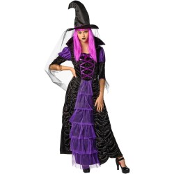 Rubies - Costume Strega Cattiva per donna, Vestito e capello, per Halloween, Carnevale, Feste e Cosplay, Tg. Unica, S8914