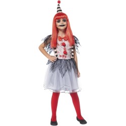 Rubies - Costume Ragazza Clown insanguinata per bambina, Vestito e cappellino, Tg. L (11 / 13 anni), S8991-L