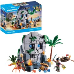 Playmobil - Pirates 71531 Isola del Teschio, Avventura emozionante sull Isola del Teschio di Cristallo, Incluso Il Pirata e Il P