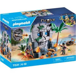 Playmobil - Pirates 71531 Isola del Teschio, Avventura emozionante sull Isola del Teschio di Cristallo, Incluso Il Pirata e Il P