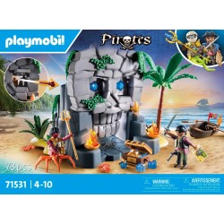 Playmobil - Pirates 71531 Isola del Teschio, Avventura emozionante sull Isola del Teschio di Cristallo, Incluso Il Pirata e Il P