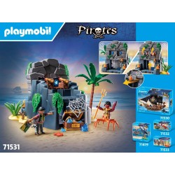 Playmobil - Pirates 71531 Isola del Teschio, Avventura emozionante sull Isola del Teschio di Cristallo, Incluso Il Pirata e Il P