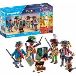 Playmobil - Pirates 71533 MyFigures: Pirati, Montaggio Creativo di Personaggi Pirati Personalizzati, Incluso Mappa del Tesoro e 