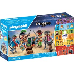 Playmobil - Pirates 71533 MyFigures: Pirati, Montaggio Creativo di Personaggi Pirati Personalizzati, Incluso Mappa del Tesoro e 