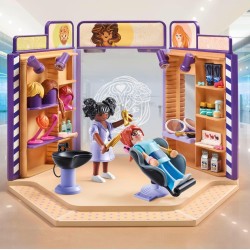 Playmobil - myLife 71535 Parrucchiera, Acconciature alla Moda e Parrucche per i Clienti, con Ampi Accessori per sperimentare, PM