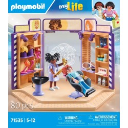 Playmobil - myLife 71535 Parrucchiera, Acconciature alla Moda e Parrucche per i Clienti, con Ampi Accessori per sperimentare, PM