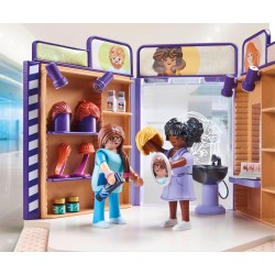 Playmobil - myLife 71535 Parrucchiera, Acconciature alla Moda e Parrucche per i Clienti, con Ampi Accessori per sperimentare, PM