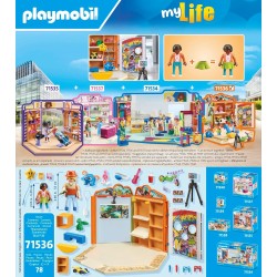 Playmobil - myLife 71536 Negozio di Giocattoli, momenti emozionanti nel Paradiso del Gioco, Incluso Angolo Giochi e Parete Fotog