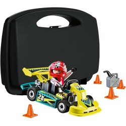 Playmobil - Action 9322 Valigetta Go Kart, per Bambini dai 4 Anni, PM3226