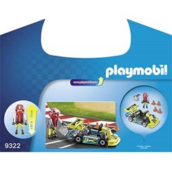 Playmobil - Action 9322 Valigetta Go Kart, per Bambini dai 4 Anni, PM3226