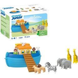 Playmobil - Junior 71681 Arca di NoÃ¨ portatile, inclusa rampa e nove animali, giocattolo sostenibile realizzato in plastica di 