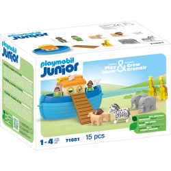 Playmobil - Junior 71681 Arca di NoÃ¨ portatile, inclusa rampa e nove animali, giocattolo sostenibile realizzato in plastica di 