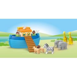 Playmobil - Junior 71681 Arca di NoÃ¨ portatile, inclusa rampa e nove animali, giocattolo sostenibile realizzato in plastica di 