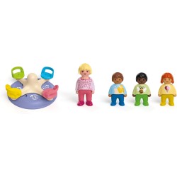 Playmobil - Junior 71701 Giostra per bambini, inclusi sedili girevoli, giocattolo sostenibile realizzato in plastica a base vege