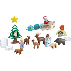 Playmobil Junior - 70297 Calendario dell  Avvento JUNIOR: Natale innevato, con 24 caselline, giocattolo sostenibile realizzato c