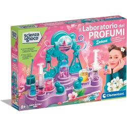 Clementoni - Lab Deluxe-Gioco Scientifico 8 Anni, Laboratorio Bambina, Realizzare Profumi, Fragranze, Esperimenti Scienza, Itali