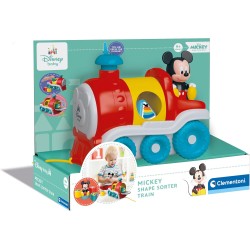 Clementoni - Shape Sorter Train-Trenino con Personaggio Mickey e Formine, Gioco Disney Forme, Impilamento e Incastro, Sviluppa C