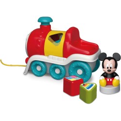 Clementoni - Shape Sorter Train-Trenino con Personaggio Mickey e Formine, Gioco Disney Forme, Impilamento e Incastro, Sviluppa C