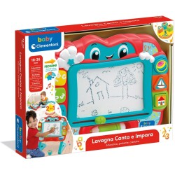 Clementoni - Baby Lavagna Canta e Impara - Gioco Elettronico Interattivo, Lavagna Magnetica Bambini 18 Mesi, Educativa Numeri e 