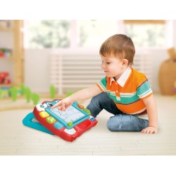 Clementoni - Baby Lavagna Canta e Impara - Gioco Elettronico Interattivo, Lavagna Magnetica Bambini 18 Mesi, Educativa Numeri e 