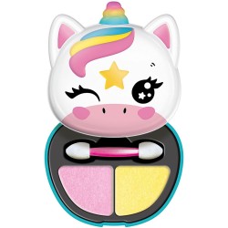 Clementoni - Trousse Trucchi Bambina Crazy Chic - Lovely Eyeshadow: Unicorno, Set Ombretti Sicuri e Anallergici, Bambine 6 Anni,